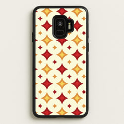 Geometric Christmas Stars Pattern Galaxy S9 Case