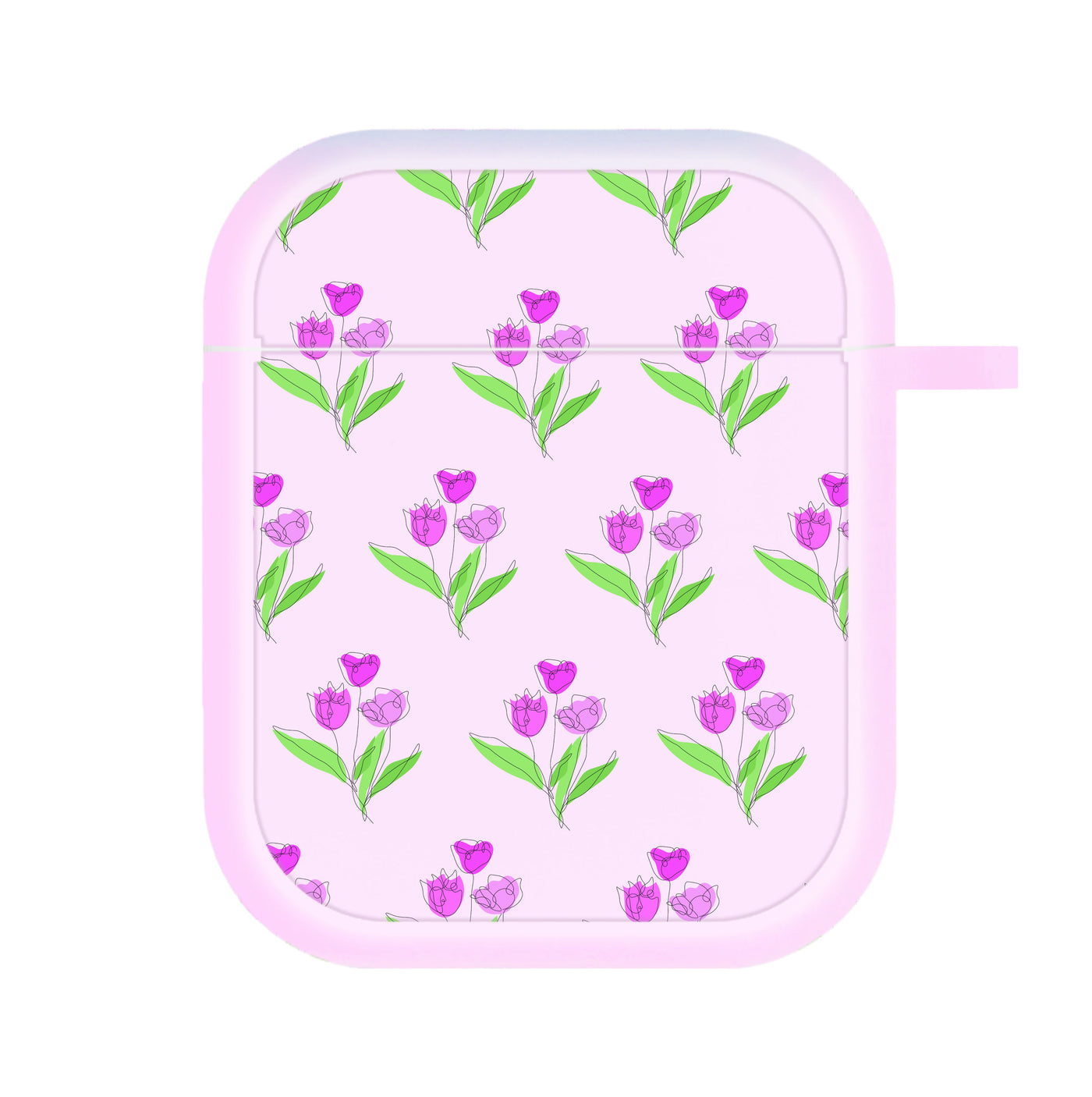 Pink Pattern - Floral AirPods Case