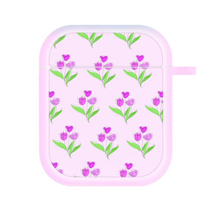 Pink Pattern - Floral AirPods Case