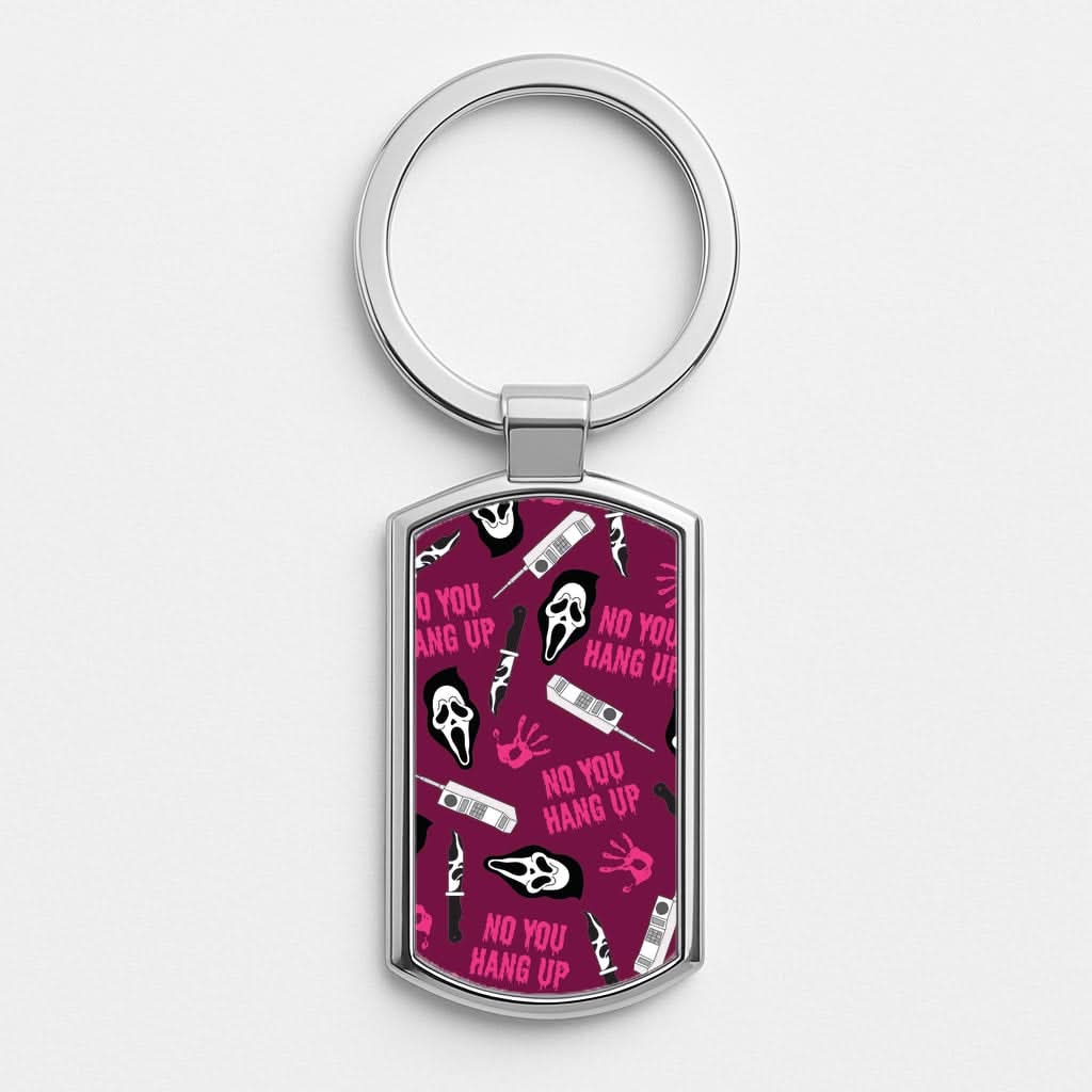 Scary Movie Props Patterm Silver Metal Keyring