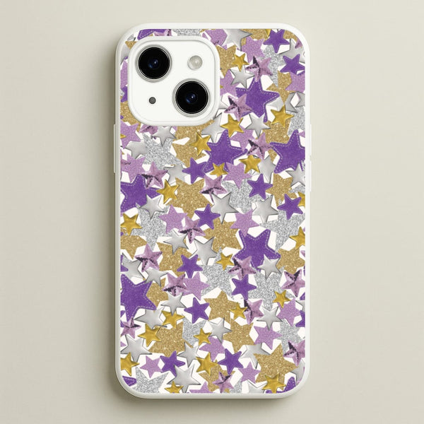 Mauve Stars Collage  iPhone 15 Plus Case