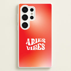 Aries Vibes Gradient Zodiac Galaxy S25 Ultra Case