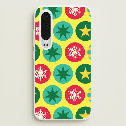 Colourful Abstract Baubles Christmas Pattern Huawei P30 Case