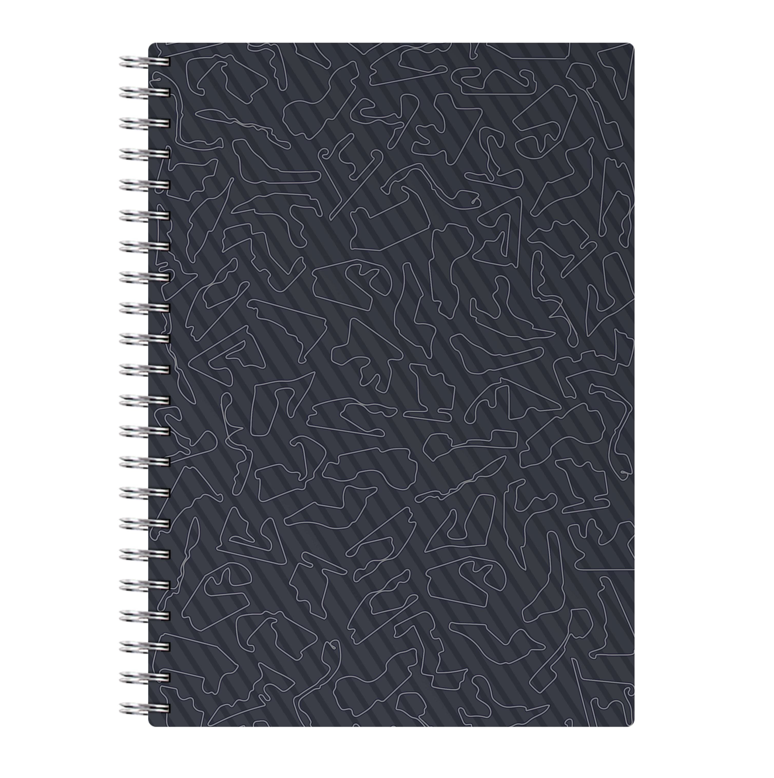 Track Outlines Gray Notebook