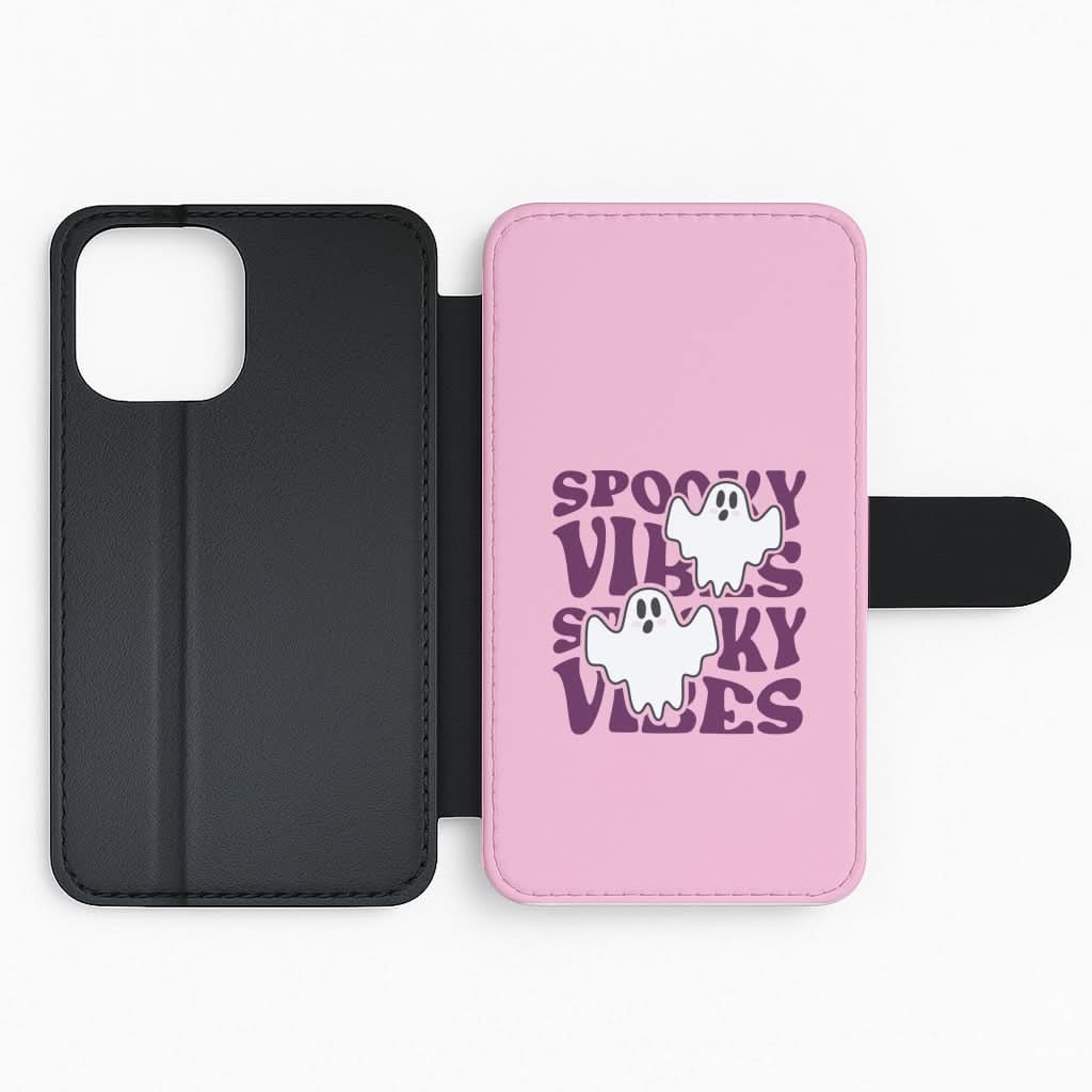 Spooky Vibes Pink Flip Phone Case