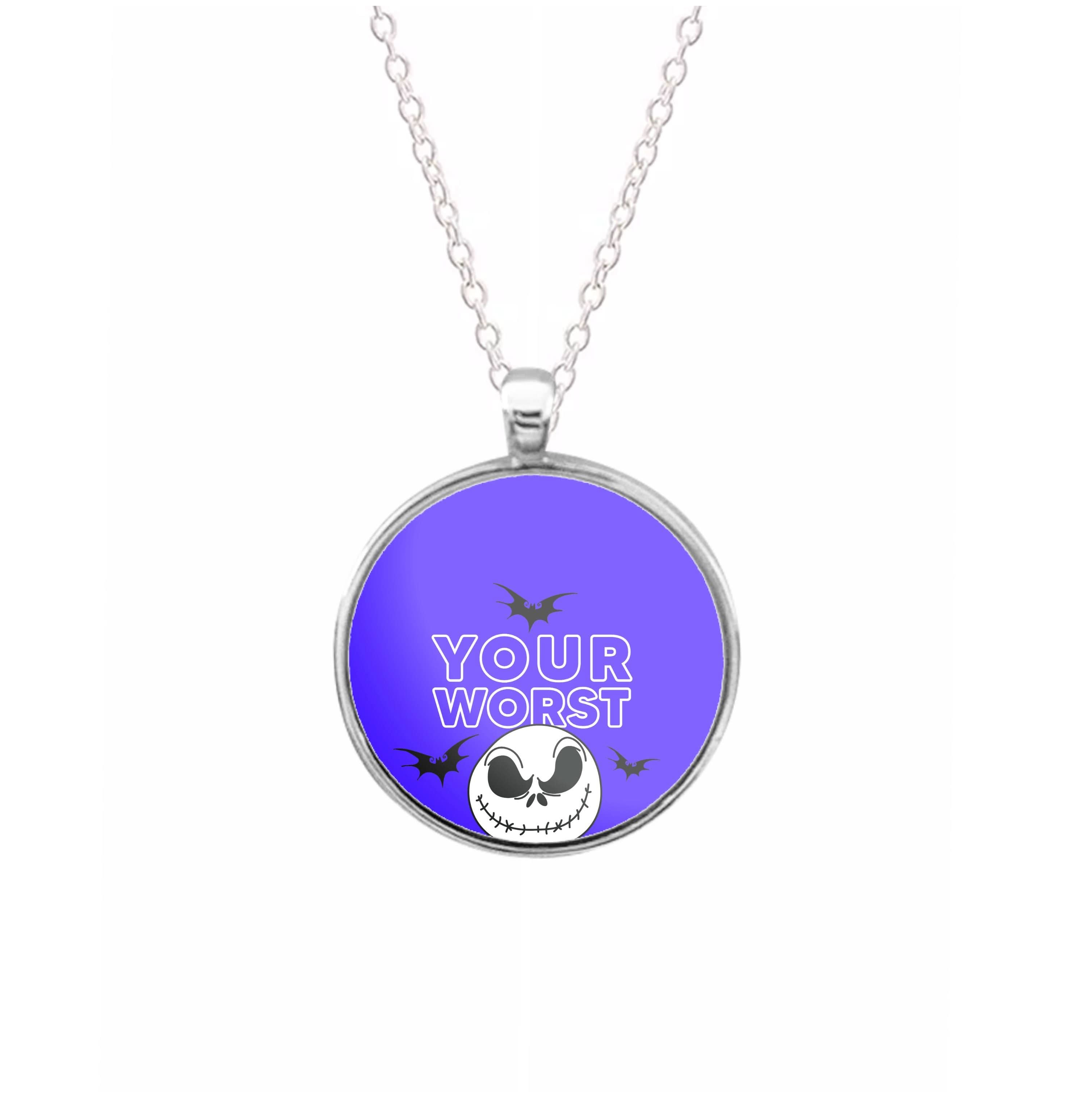 Your Worst Nightmare Purple Necklace