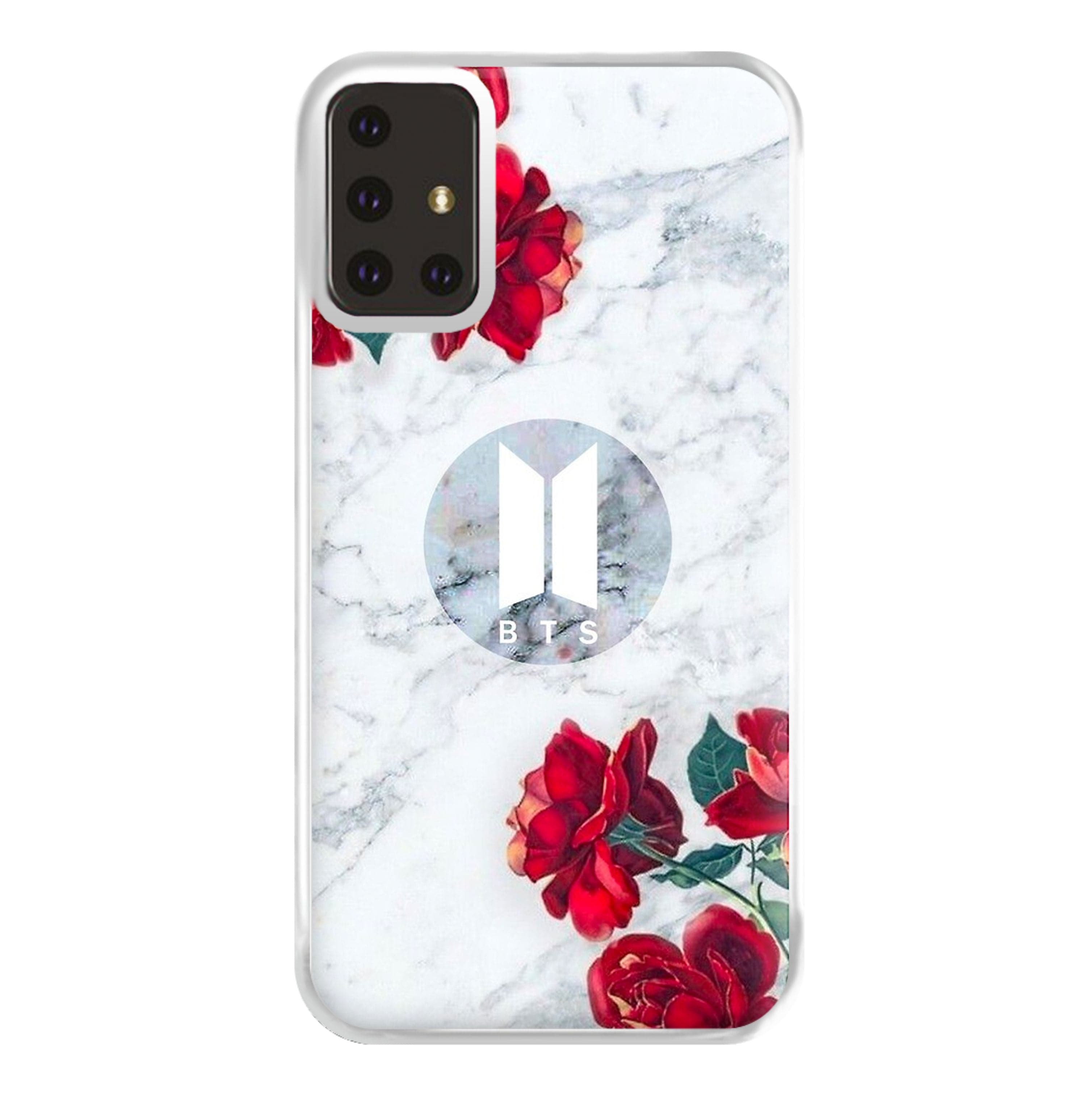 K-Pop Band Logo Marble Roses Phone Case