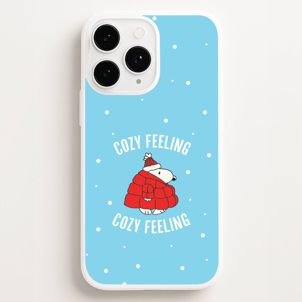 Cozy Feeling Cartoon Beagle Puffer Jacket iPhone 16 Pro Max Case