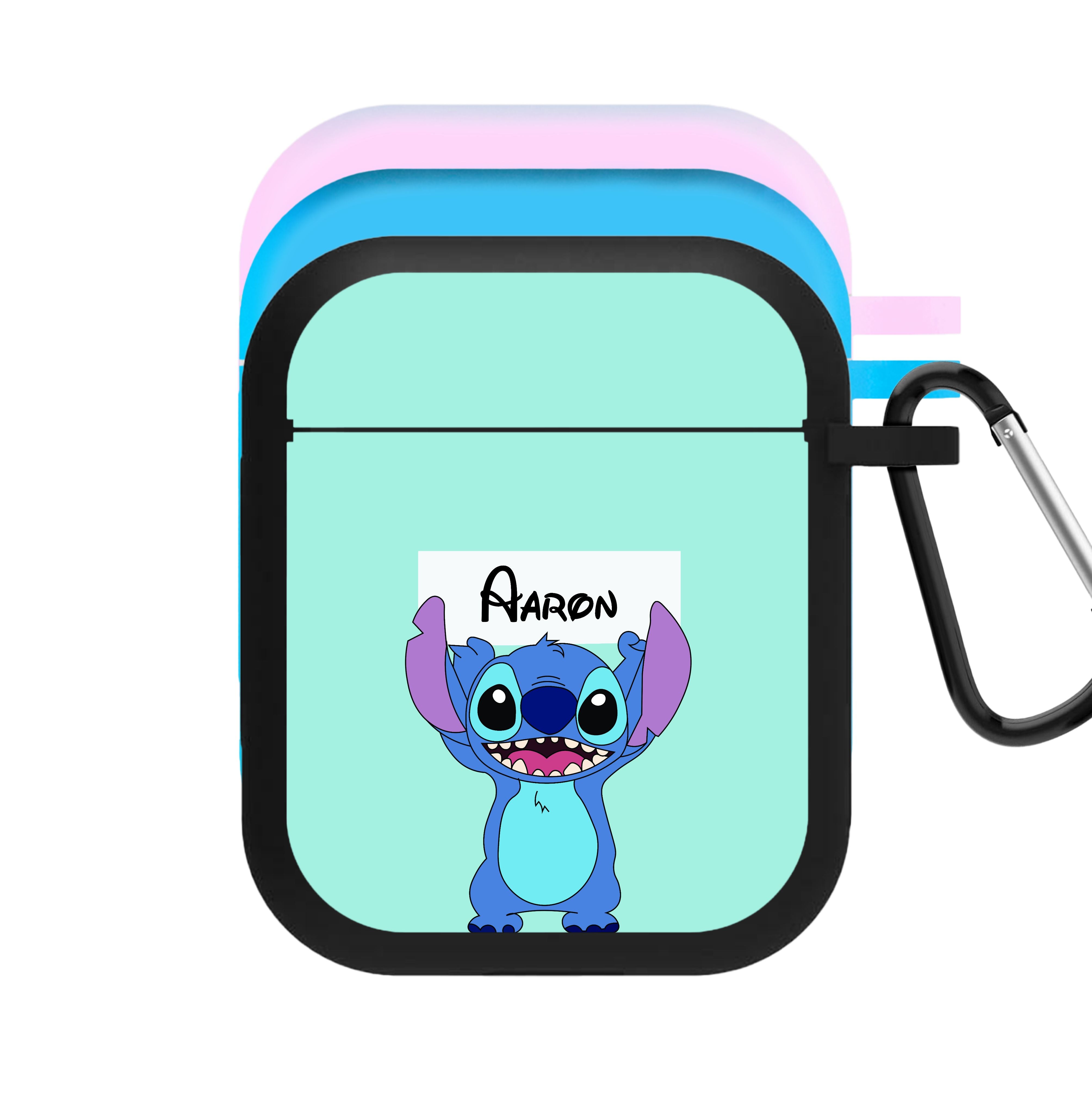 Standing Blue Alien - Personalised Disney AirPods Case