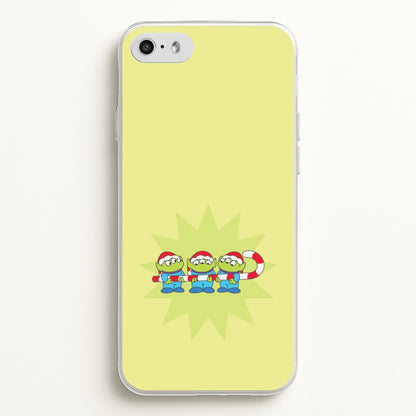 Cute Green Aliens Candycane iPhone 5 / 5s / SE 2016 Case