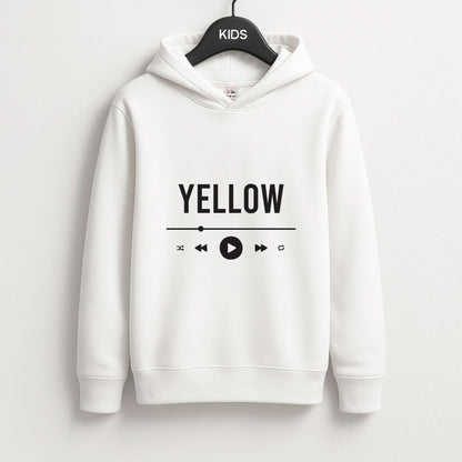 Yellow Music Player Kids Hoodie