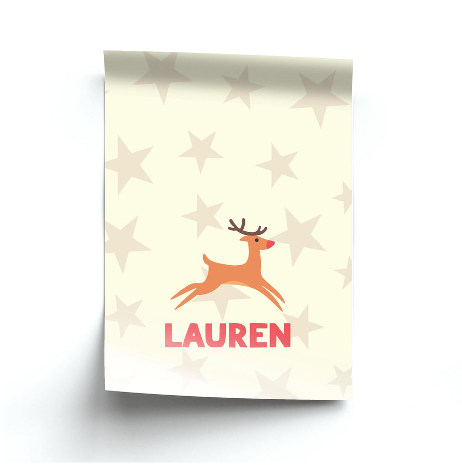 Personalised Raindeer Poster