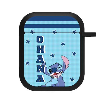 Blue Alien Ohana AirPods Case