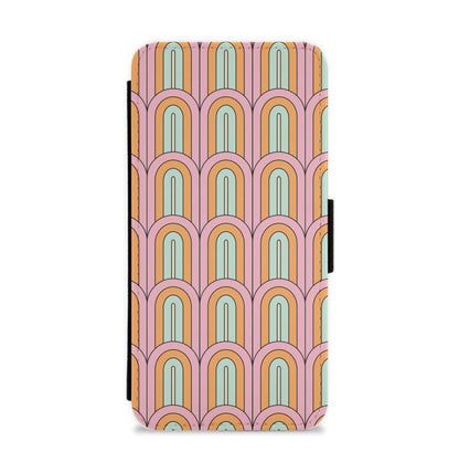 Pastel Retro Arches Pattern Flip / Wallet Phone Case