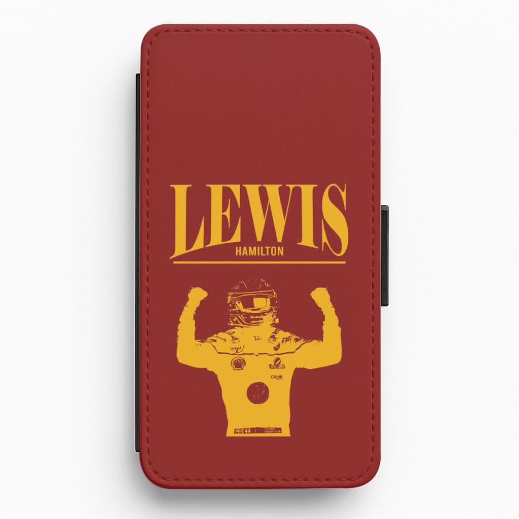 Lewis Red And Gold Flip / Wallet Phone Case