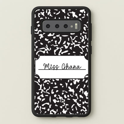 Personalised School Notebook Galaxy S10 Plus Case