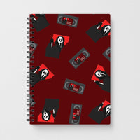 VHS & Ghostface Pattern Notebook