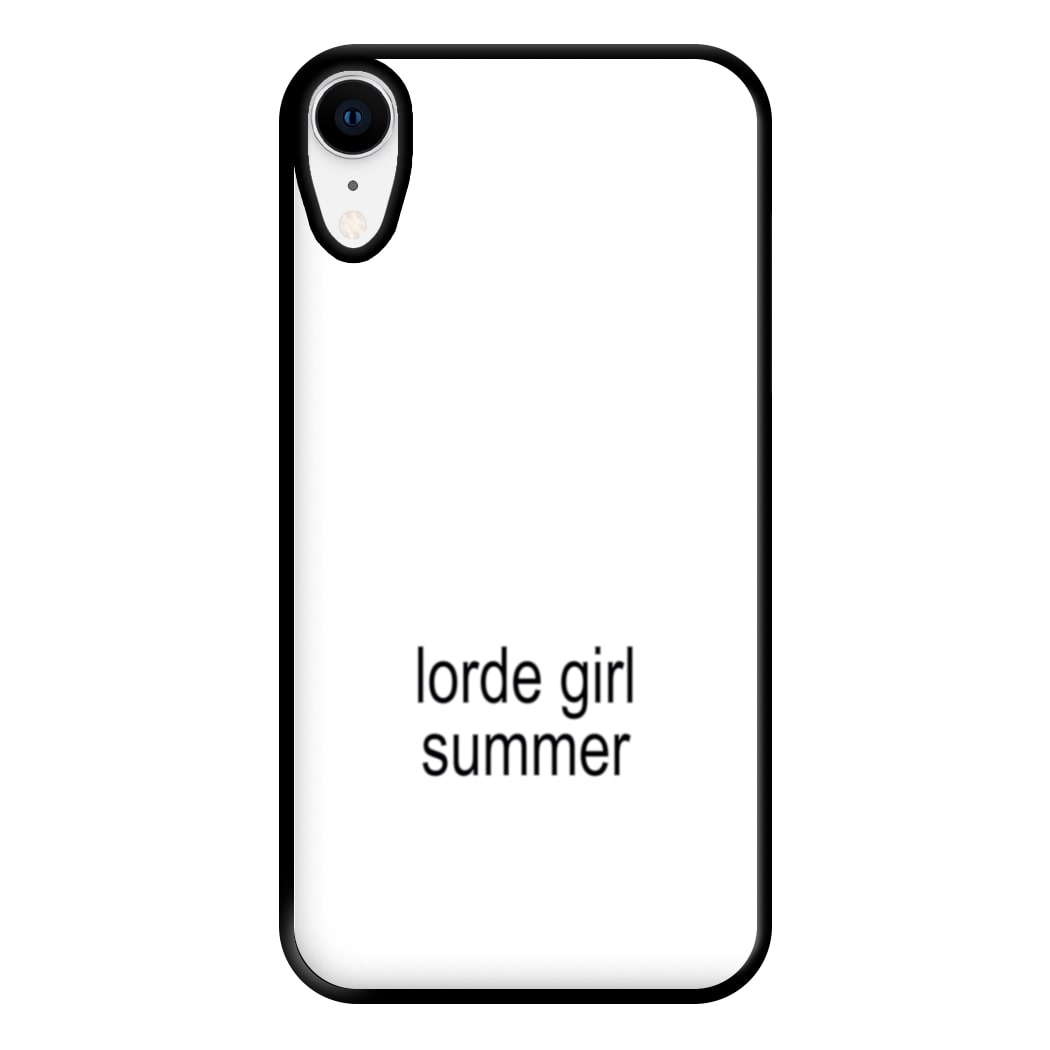 Lorde Girl Summer iPhone XR Case