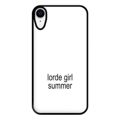Lorde Girl Summer iPhone XR Case
