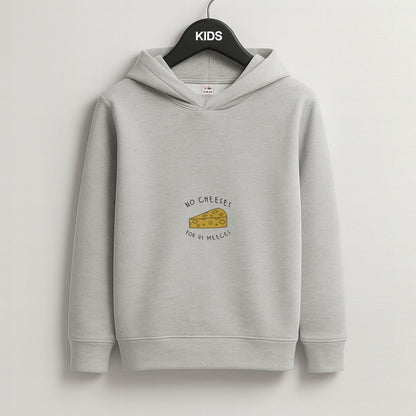 No Cheeses For Us Meeces Grey Kids Hoodie