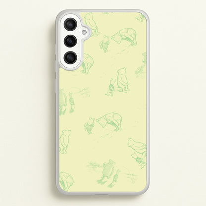 Sketched Winnie Pattern Galaxy A36 Case