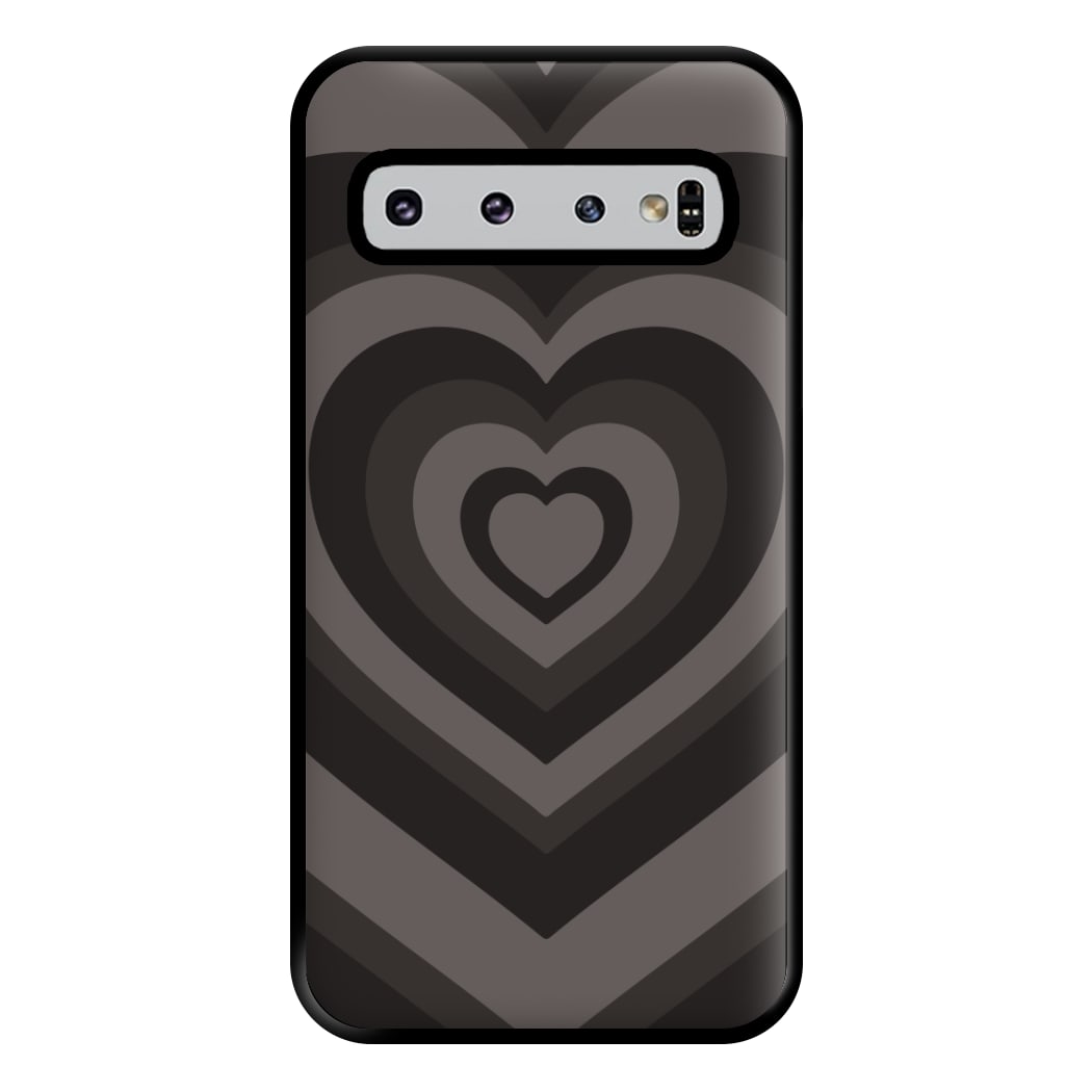Abstract Black Heart Galaxy S10 Plus Case