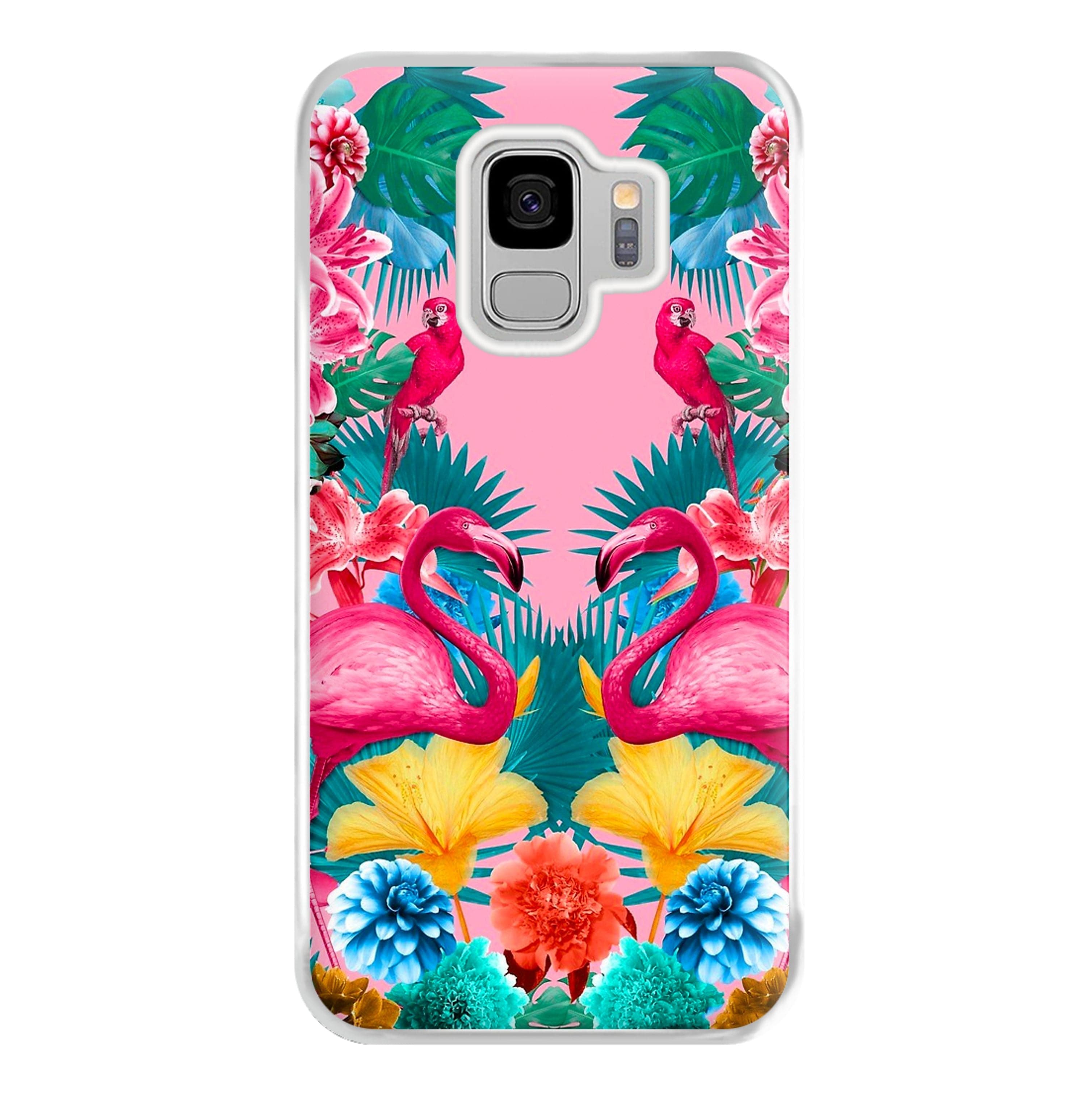 Flamingo and Tropical garden Phone Case