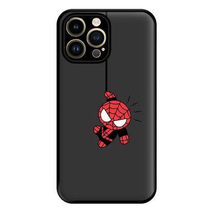 Gray Hanging Spider Hero iPhone 14 Pro Max Case