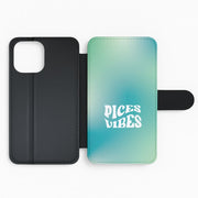 Pices Vibes Gradient Zodiac Flip / Wallet Phone Case 2