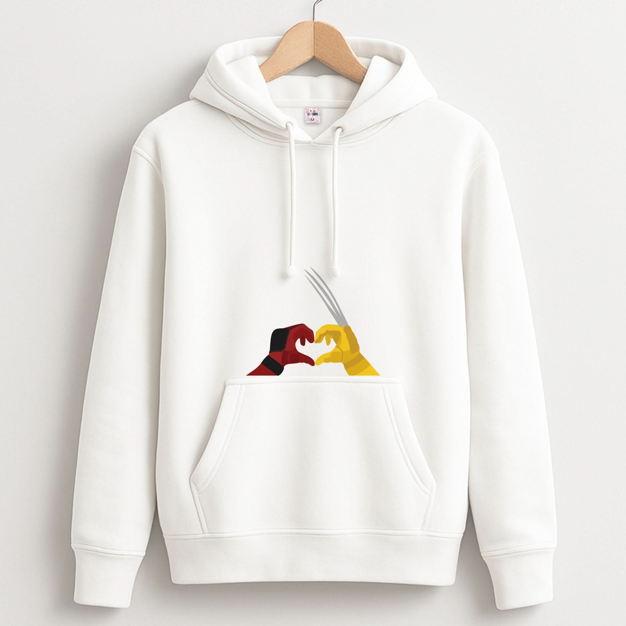 Red And Yellow Heroes Love Heart Unisex Hoodie