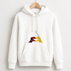 Red And Yellow Heroes Love Heart Unisex Hoodie