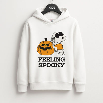 Feeling Spooky Cartoon Beagle Kids Hoodie