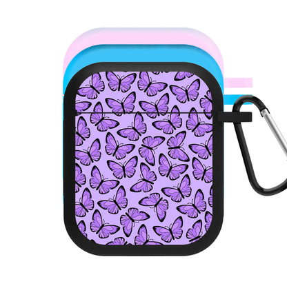 Purple Butterfly - Butterfly Patterns AirPods Case