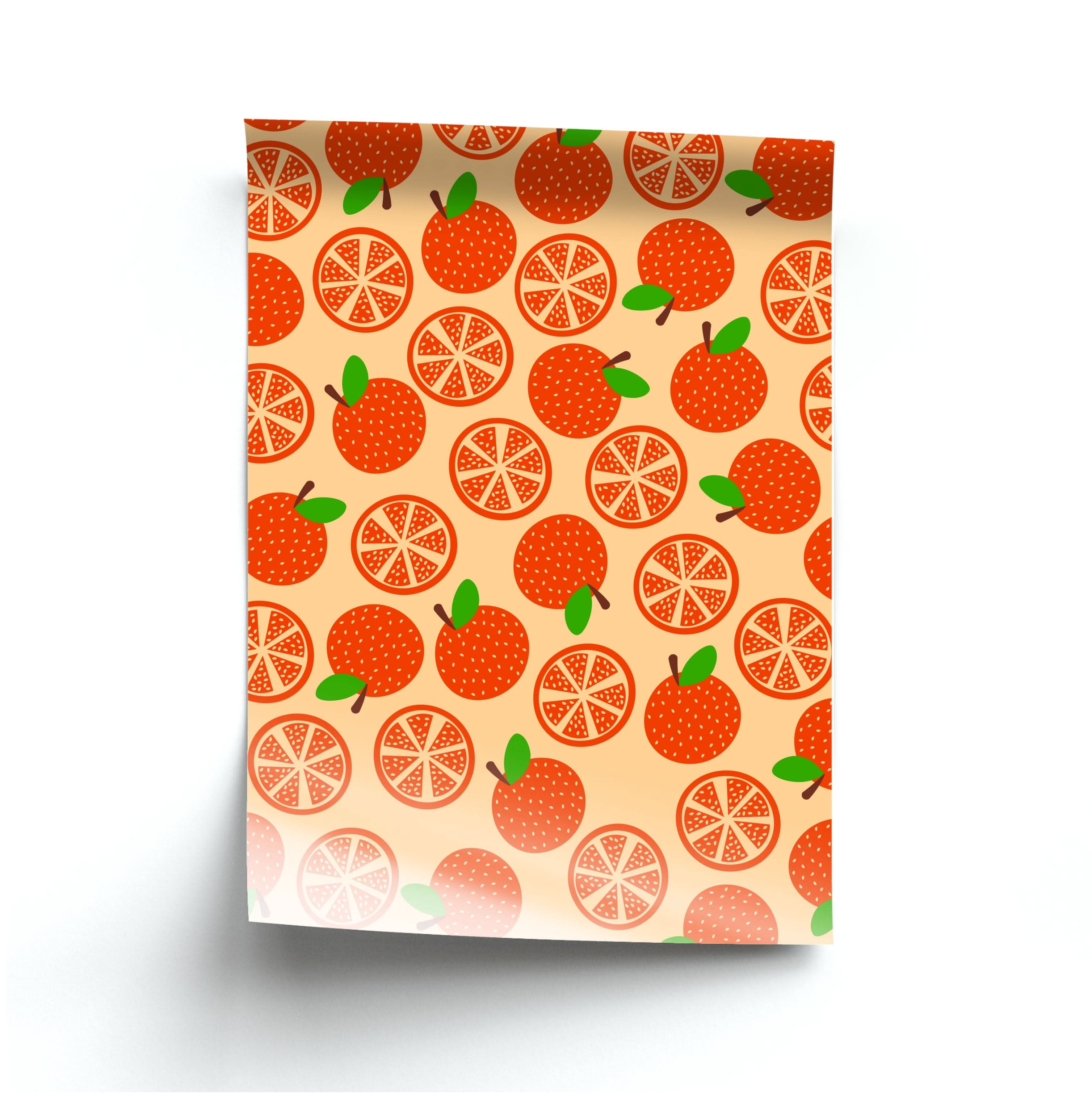 Textured Oranges Pattern  Poster