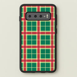 Red And Green Tartan II Christmas Pattern Galaxy S10 Plus Case