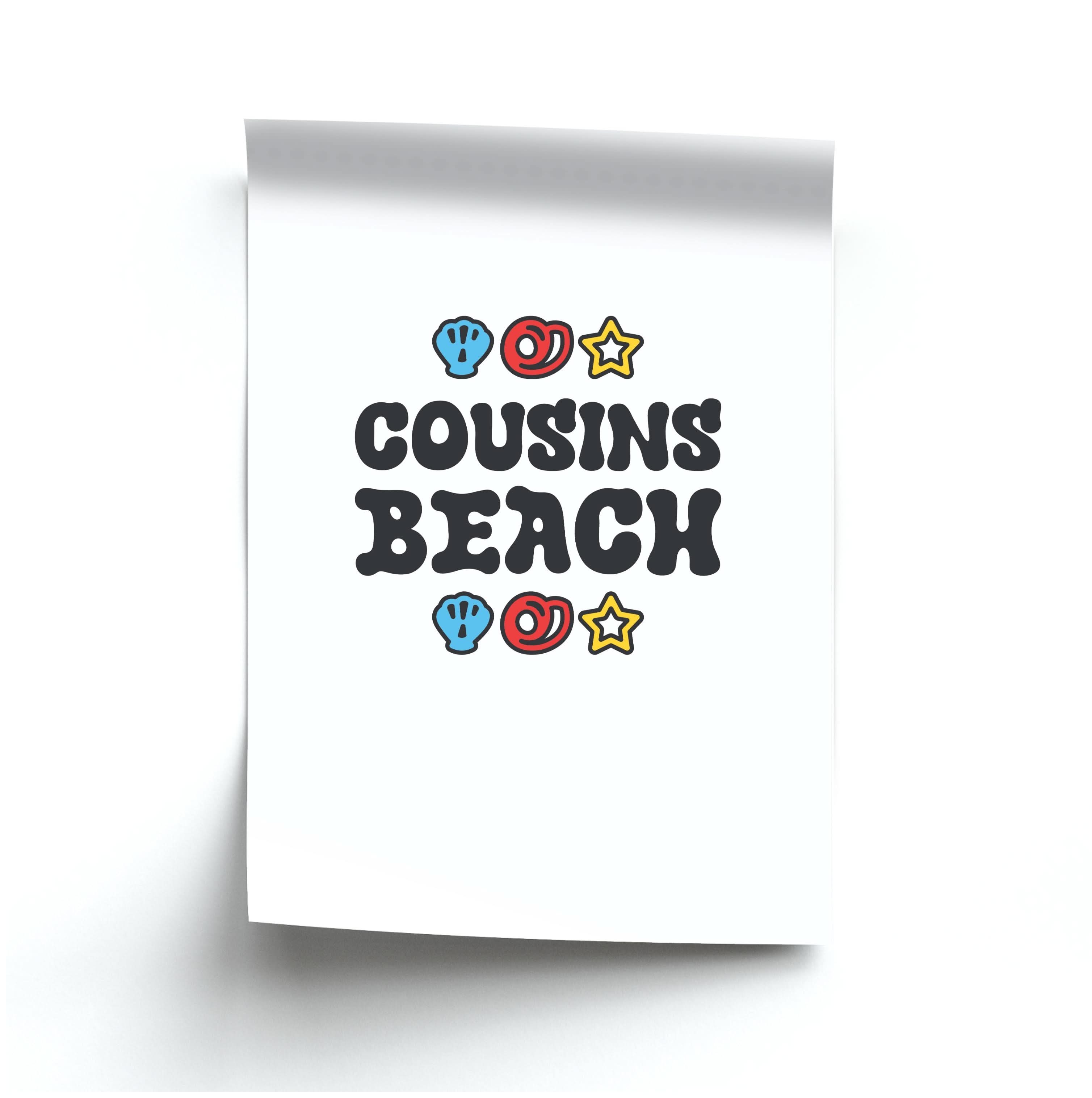 Cartoon Cousins Beach Poster