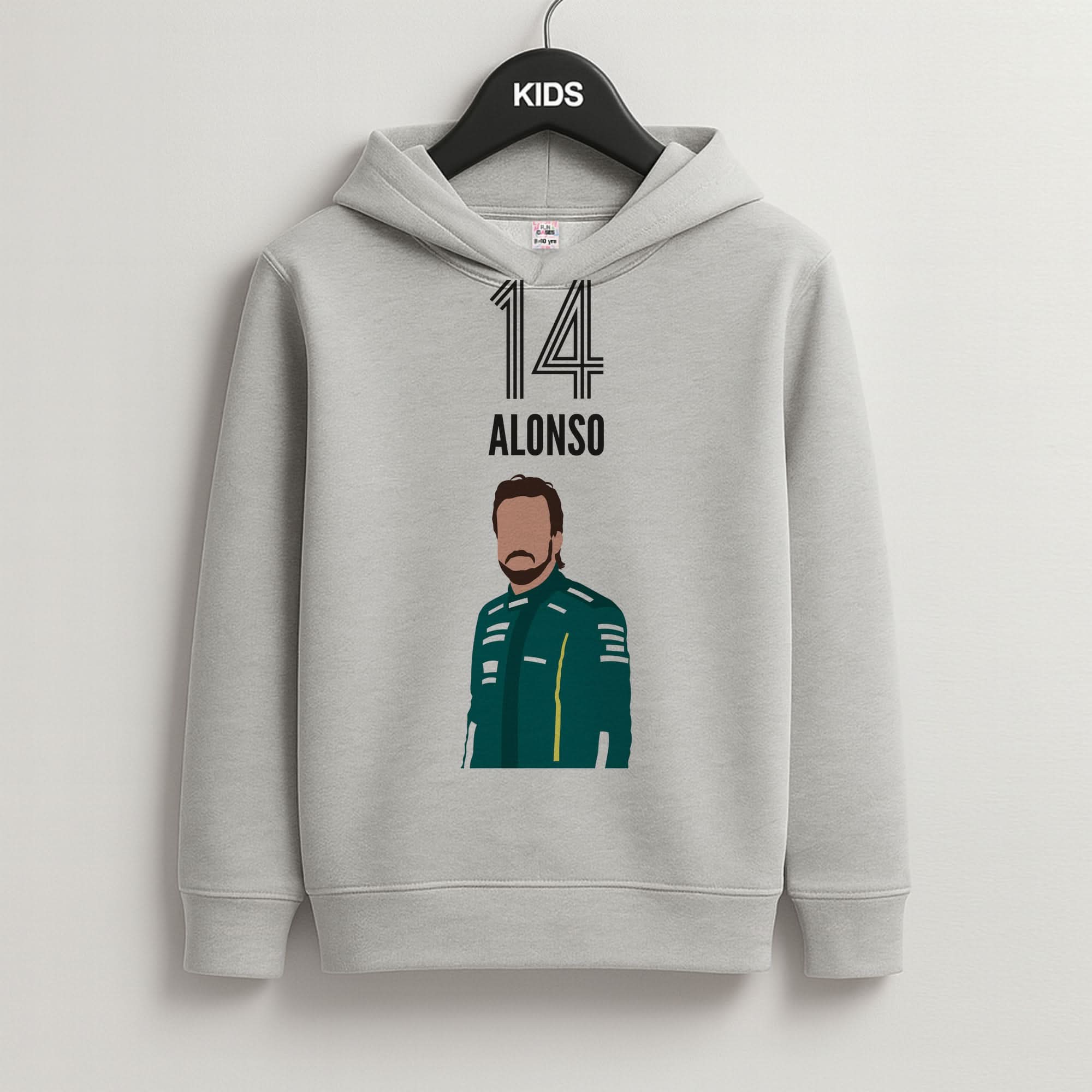 Alonso 2026 Grey Kids Hoodie