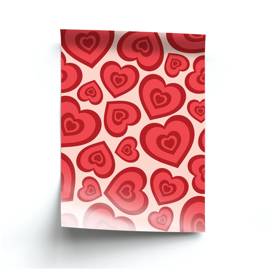 Valentine's Heart Pattern Poster