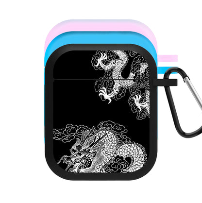 White Dragon AirPods Case