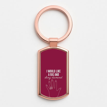 Shiny Diamond Rose Gold Keyring