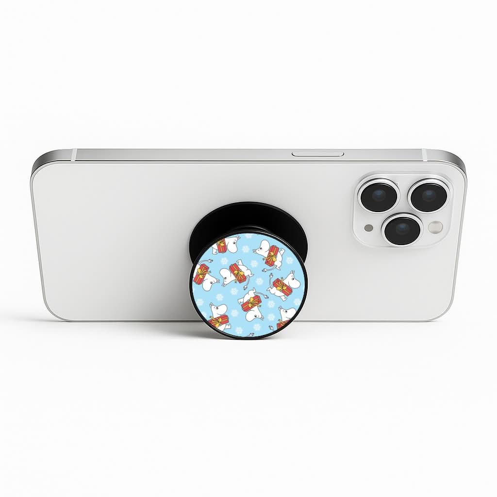 Present And Snowflakes Moom Pattern Phone Stand