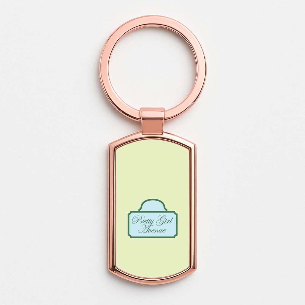 Pretty Girl Avenue Rose Gold Keyring