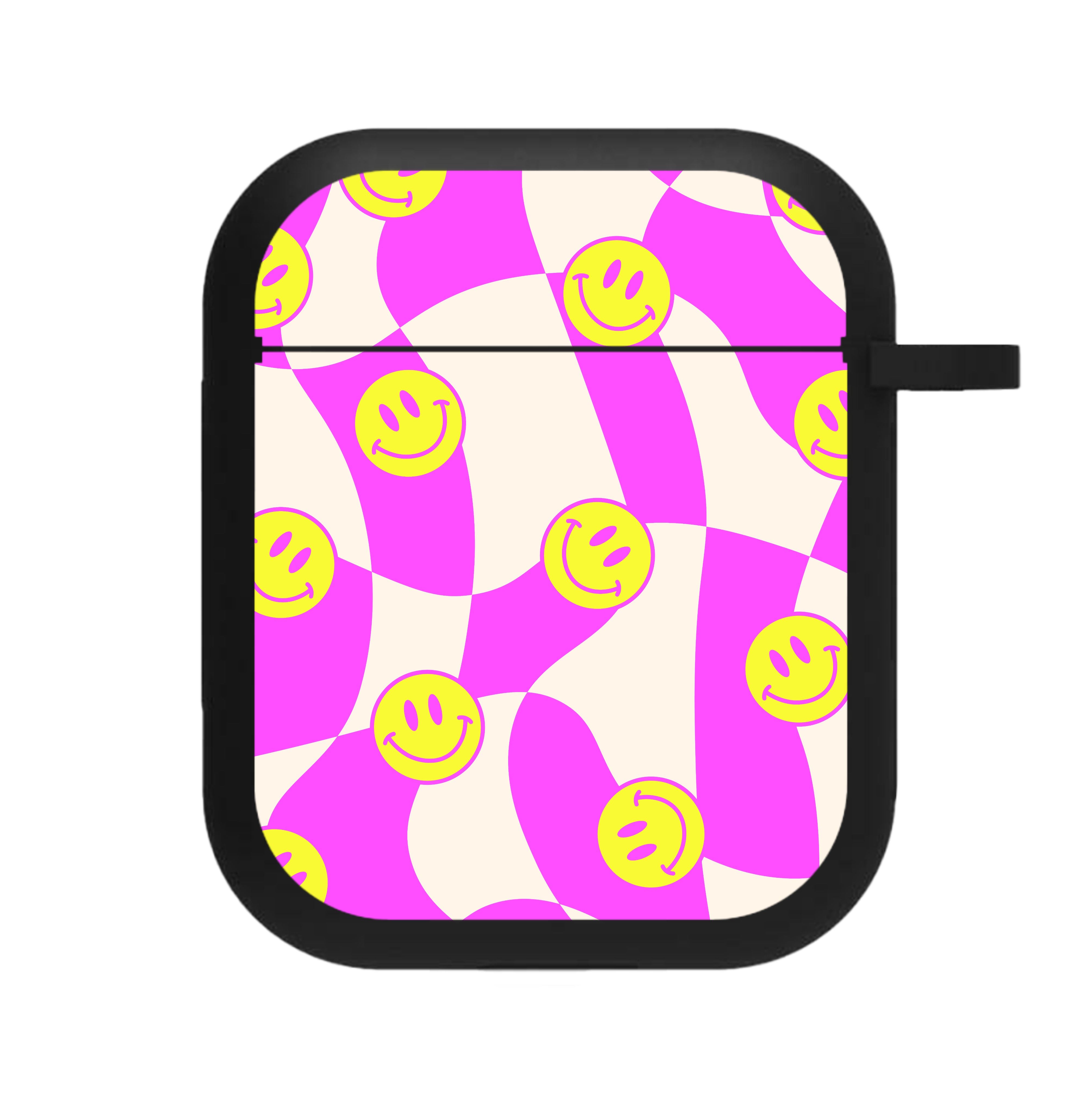 Smiley Checkboard - Trippy Patterns AirPods Case