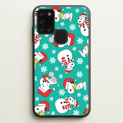 Christmas Cartoon Beagle Pattern Galaxy A21s Case