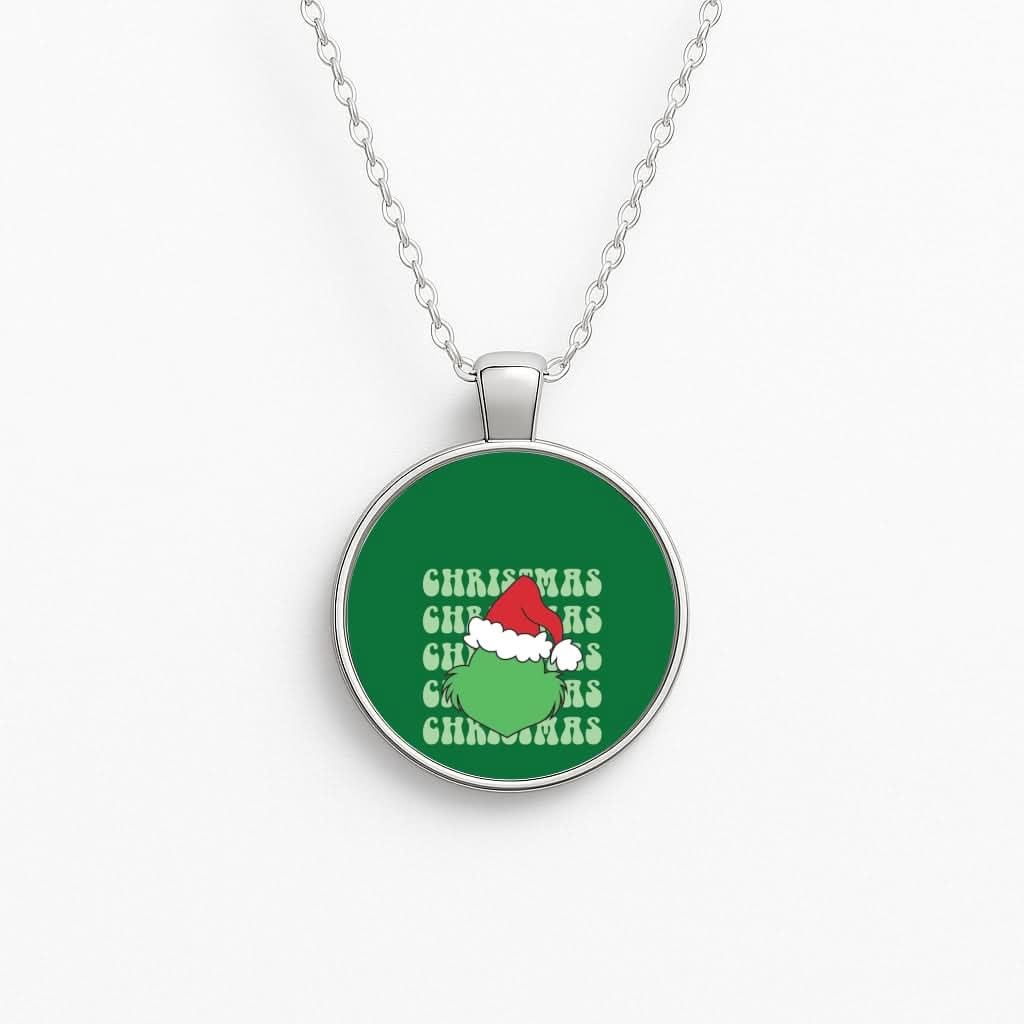 Green Creature Christmas Necklace