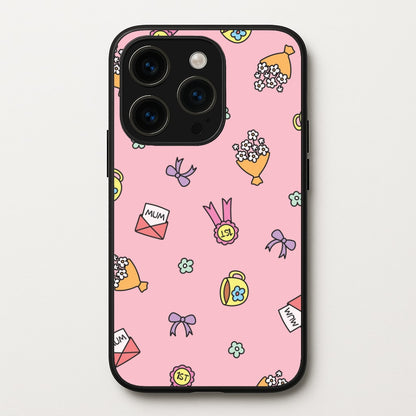 Mum Doodles Pattern iPhone 15 Pro Case