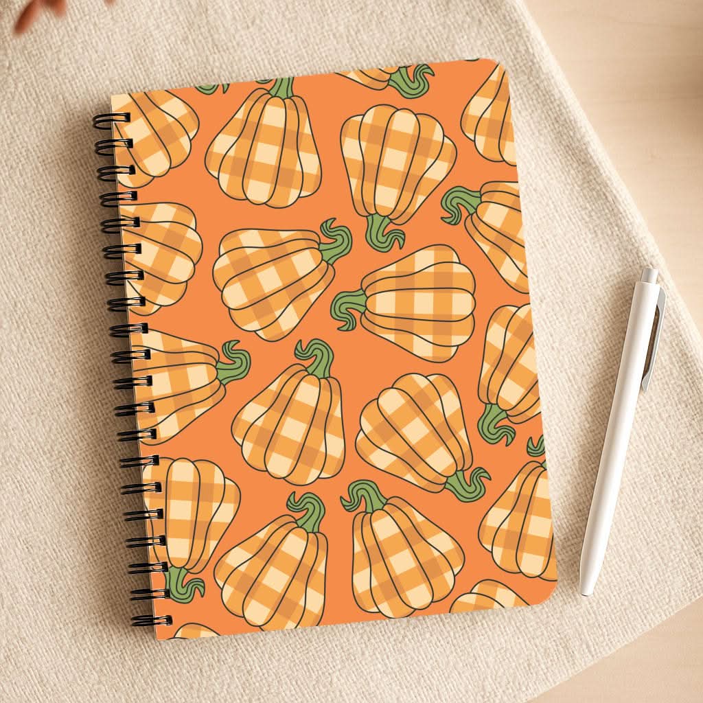 Tartan Pumpkins Pattern Notepad