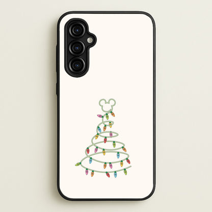 Cartoon Mouse Christmas Tree Lights Galaxy A54 Case