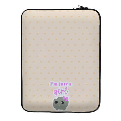 I'm Just A Girl Laptop Sleeve