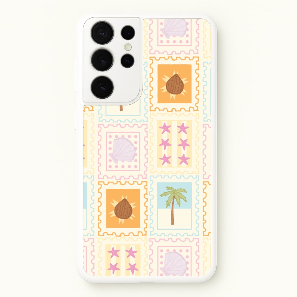 Tropical Stamps Galaxy S21 Ultra Case